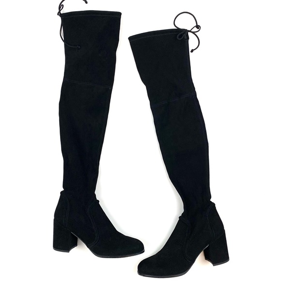 Stuart Weitzman Boots Highland Thigh High Over The Knee Heeled Black Size 9.5 - Picture 3 of 12